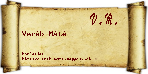 Veréb Máté névjegykártya